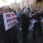 RAVENNA 12/01/2019. MANIFESTAZIONE PENDOLARI DELLE STAZIONI DI GODO E CLASSE