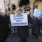 RAVENNA 12/01/2019. MANIFESTAZIONE PENDOLARI DELLE STAZIONI DI GODO E CLASSE