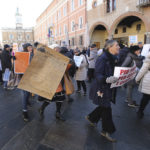 RAVENNA 12/01/2019. MANIFESTAZIONE PENDOLARI DELLE STAZIONI DI GODO E CLASSE