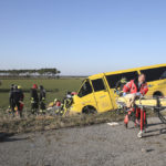 RAVENNA 25/01/2019. INCIDENTE A CASALBORSETTI MORTO IL CONDUCENTE DI UNO SCUOLABUS