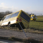 RAVENNA 25/01/2019. INCIDENTE A CASALBORSETTI MORTO IL CONDUCENTE DI UNO SCUOLABUS