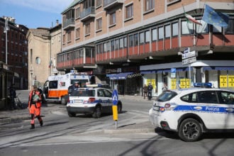 RAVENNA 25/02/2019. INCIDENTE IN VIALE FARINI. Auto Della Polizia Municipale Investe Una Coppia Di Anziani Sulle Strisce Pedonali