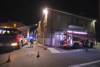 RAVENNA 30/03/2019. INCENDIO IN UNA CASA DI VIA GIROLAMO ROSSI.