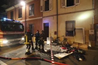 RAVENNA 30/03/2019. INCENDIO IN UNA CASA DI VIA GIROLAMO ROSSI.