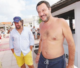 Matteo Salvini In Spiaggia A Milano Marittima