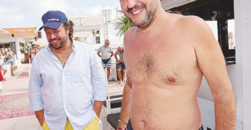 Matteo Salvini In Spiaggia A Milano Marittima