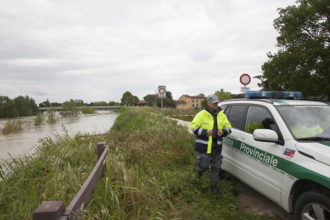 RAVENNA 13/05/2019. MALTEMPO FIUME SAVIO A RISCHIO ESONDAZIONE