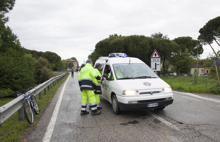 RAVENNA 13/05/2019. MALTEMPO FIUME SAVIO A RISCHIO ESONDAZIONE