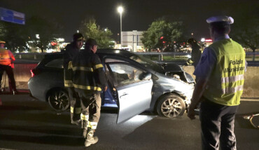RAVENNA 28/07/2019. INCIDENTE SULLA SS16 ADRIATICA CORSIA NORD NEI PRESSI ESP