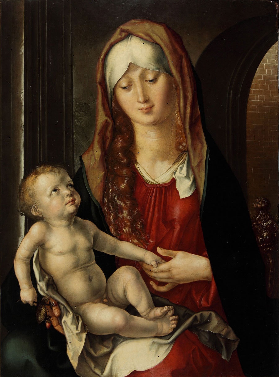 Albrecht Dürer Madonna Del Patrocinio 1495 Ca Olio Su Tavola 47,8 X 36,5