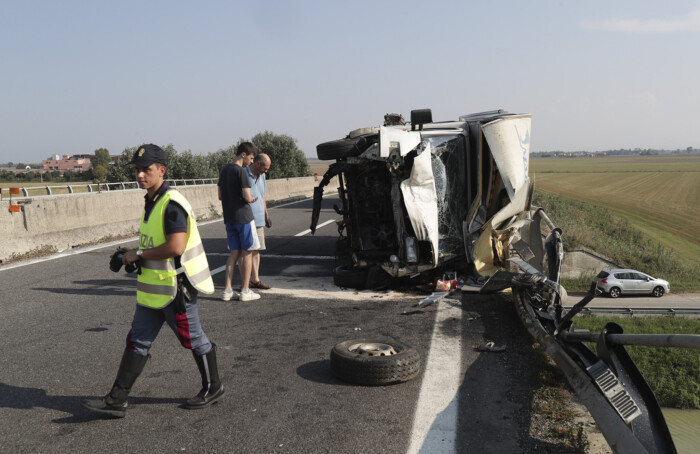 RAVENNA 27/08/2019. INCIDENTE E45