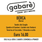 MENU BERCA