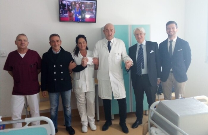 La consegna dei televisori