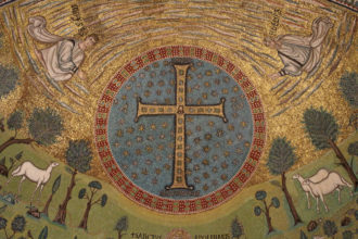 Sant'apollinare In Classe, Mosaici Del Catino, Trasfigurazione Simbolica, VI Secolo, 04 Croce Gemmata