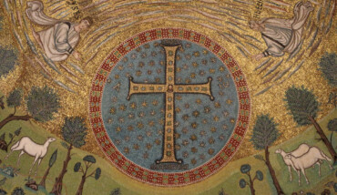 Sant'apollinare In Classe, Mosaici Del Catino, Trasfigurazione Simbolica, VI Secolo, 04 Croce Gemmata