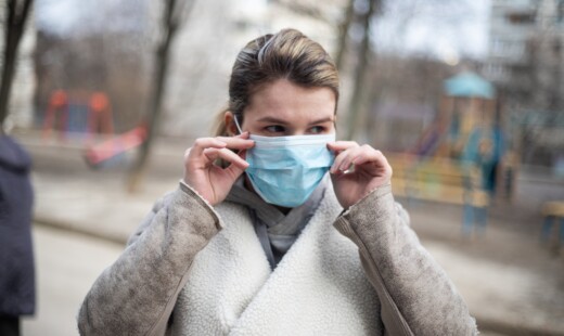 Woman Wearing Face Mask 3869390