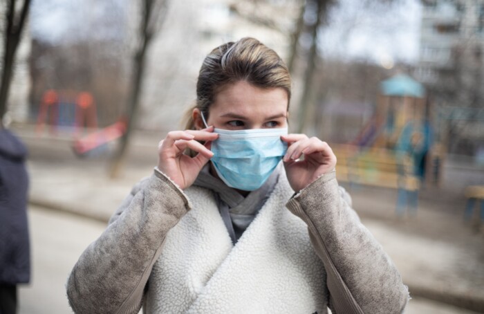 Woman Wearing Face Mask 3869390