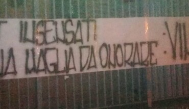 Striscione Ultras Playout Ravenna