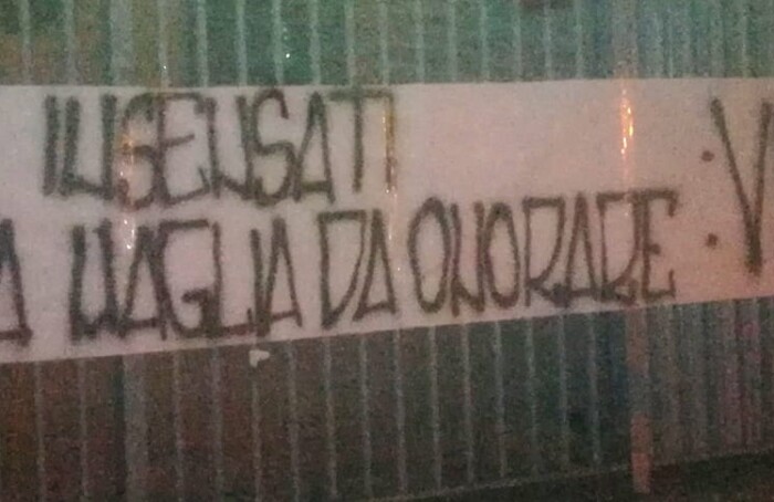Striscione Ultras Playout Ravenna