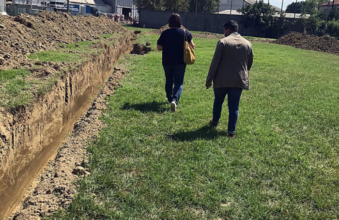 Davide Ranalli E Veronica Valmori Al Sopralluogo Lavori Vasca Di Laminazione (2)