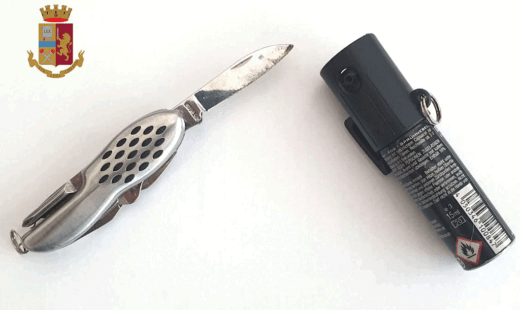 Polizia Faenza Coltello Spray