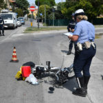 INCIDENTE CICLISTA CON AUTO PIRATA VIA SAN MAMA CON VIA RAVEGNANA A RAVENNA