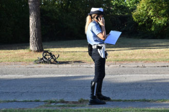 INCIDENTE AUTO CICLISTA VIA DEL PINO ALTEZZA VIA DEI NESPOLI A PONTE NUOVO DI RAVENNA