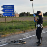 INCIDENTE MORTALE MOTO AUTO VIA BASTIA INCROCIO VIA TRADONE SAN BERBARDINO A SAN BERNARDINO DI LUGO (RA)