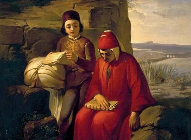 01 Annibale Gatti, Dante In Esilio, Olio Su Tela, 80x70cm ,1854