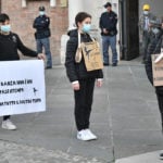 MANIFESTAZIONE PROTESTA CONTRO DPCM COVID ARTE, DANZA, SPETTACOLO IN PIAZZA DEL POPOLO RAVENNA