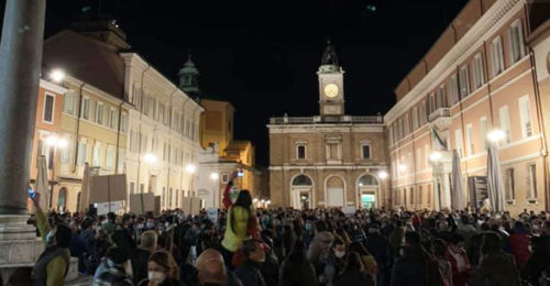 Protesta Ravenna Piazza Popolo