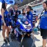 Manuela Raffaetà accanto a Marco Melandri