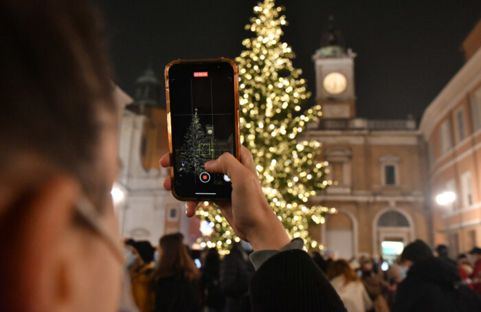 ACCENSIONE ALBERO DI NATALE PIAXZZA DEL POPOLO RAVENNA