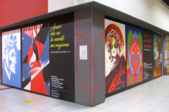 I volti del Sommo Poeta del progetto Dante Plus al centro commerciale Esp di Ravenna
