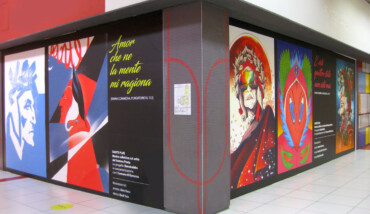 I volti del Sommo Poeta del progetto Dante Plus al centro commerciale Esp di Ravenna