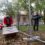 I lavori al parco di piazza Dante, a Faenza