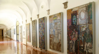 I mosaici contemporanei allestiti al piano terra del Mar di Ravenna