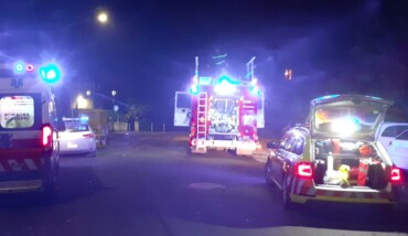 Vigili del fuoco e ambulanza in via Bargigia a Ravenna 