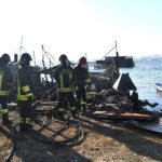 INTERVENTO VIGILI DEL FUOCO PER INCENDIO CAPANNO PIALASSA PIOMBONI A MARINA DI RAVENNA (RA)