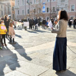 MANIFESTAZIONE NO DAD IN PIAZZA KENNEDY A RAVENNA