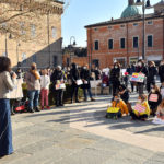 MANIFESTAZIONE NO DAD IN PIAZZA KENNEDY A RAVENNA