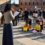 MANIFESTAZIONE NO DAD IN PIAZZA KENNEDY A RAVENNA