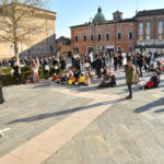 MANIFESTAZIONE NO DAD IN PIAZZA KENNEDY A RAVENNA