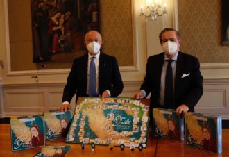 24–03 2021 Ravenna La Cassa Di Ravenna Presidente Patuelli E Direttore Generale Nicola Sbrizzi Con Gioco Di Dante