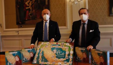 24–03 2021 Ravenna La Cassa Di Ravenna Presidente Patuelli E Direttore Generale Nicola Sbrizzi Con Gioco Di Dante