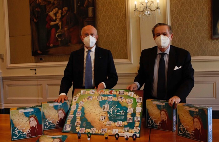 24–03 2021 Ravenna La Cassa Di Ravenna Presidente Patuelli E Direttore Generale Nicola Sbrizzi Con Gioco Di Dante