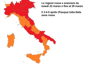 Colori Regioni Italia Dal 22 Marzo 2