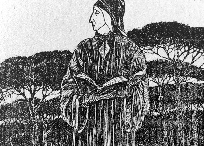 Cartolina Dante Ridimensionata