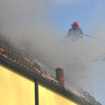 Incendio Tetto Pompieri Fosso Ghiaia