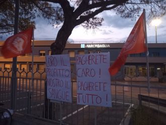 Protesta Marcegaglia